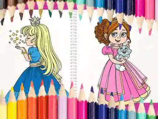 Gêm Beautiful Princess Coloring Book ar-lein