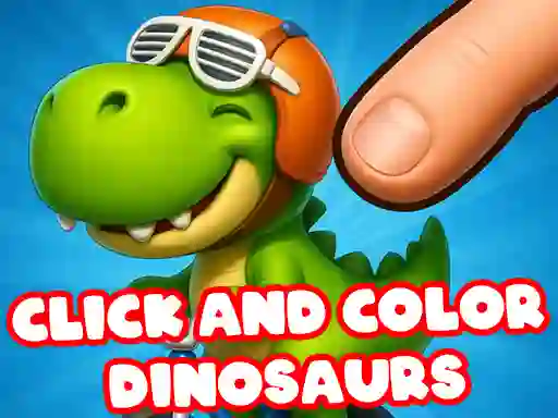 Gêm Click And Colors Dinosaurs ar-lein