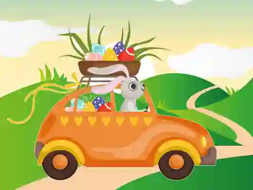 Gêm Bunnies Driving Cars Match 3 ar-lein