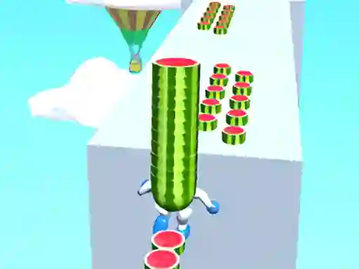 Gêm Watermelon Run 3d ar-lein