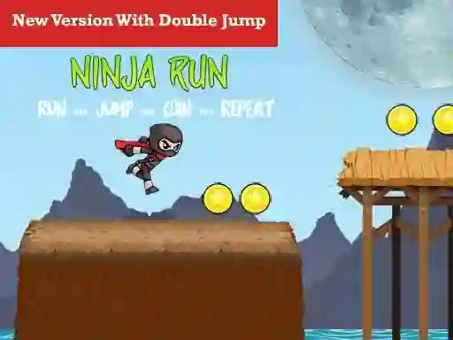 Gêm Ninja Run Double Jump ar-lein