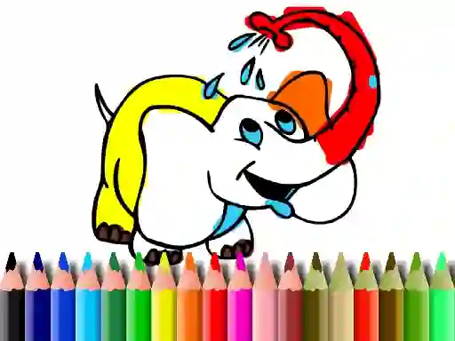 Gêm Back To School: Elephant coloring ar-lein