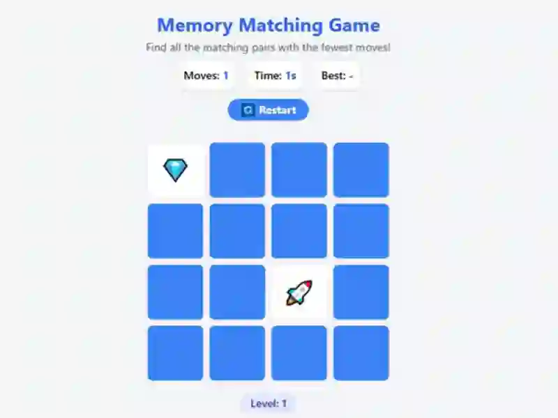 Gêm Memory Matching Game ar-lein