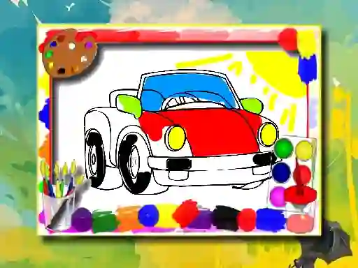 Gêm Cartoon Cars Coloring Book ar-lein