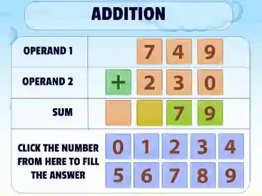 Gêm Addition Practice ar-lein