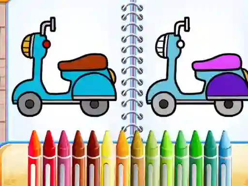 Gêm Cute Bike Coloring Book ar-lein