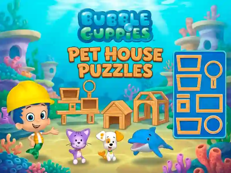Gêm Bubble Guppies Pet House Puzzles ar-lein
