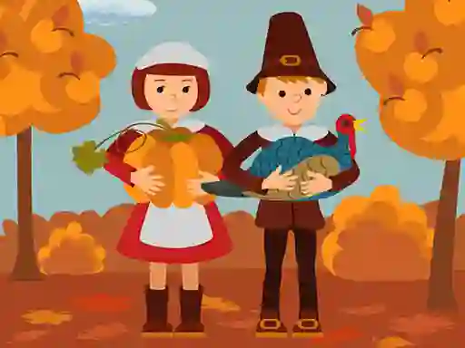 Gêm Thanksgiving Jigsaw ar-lein