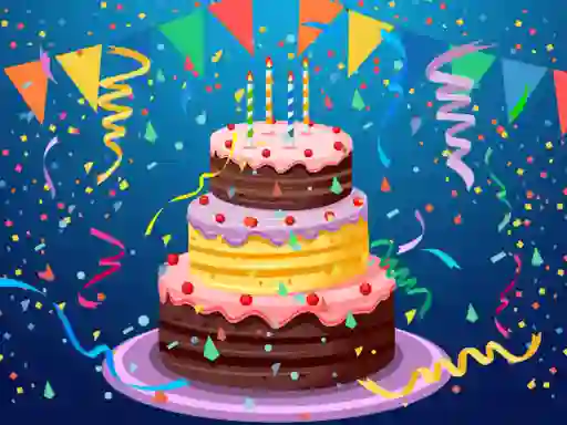 Gêm Birthday cake puzzle ar-lein