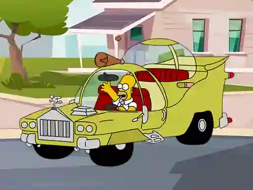 Gêm The Simpsons Car Jigsaw ar-lein