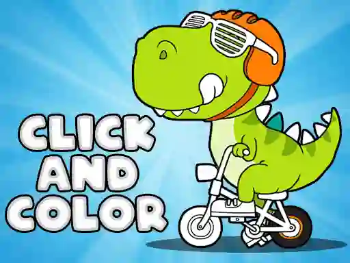 Gêm Click And Color Dinosaurs ar-lein