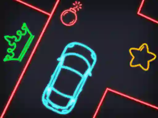 Gêm Neon Car Puzzle ar-lein