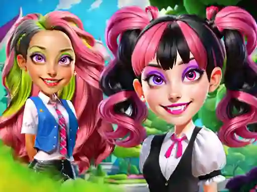 Gêm Princesses at Horror School ar-lein