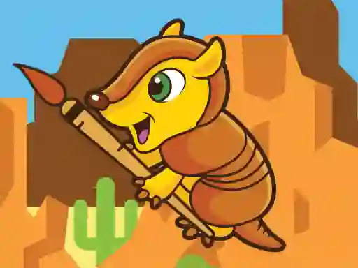 Gêm Happy Armadillo Coloring ar-lein