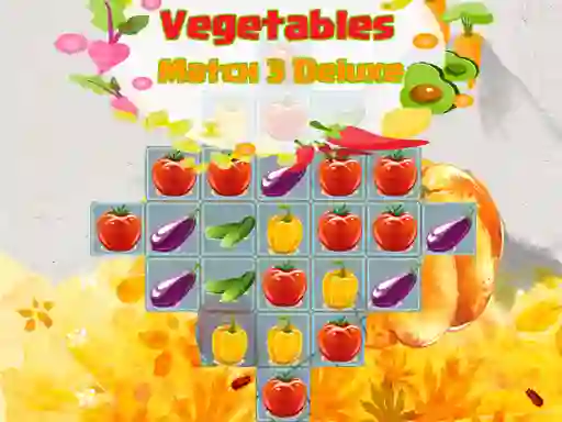 Gêm Vegetables Match 3 Deluxe ar-lein