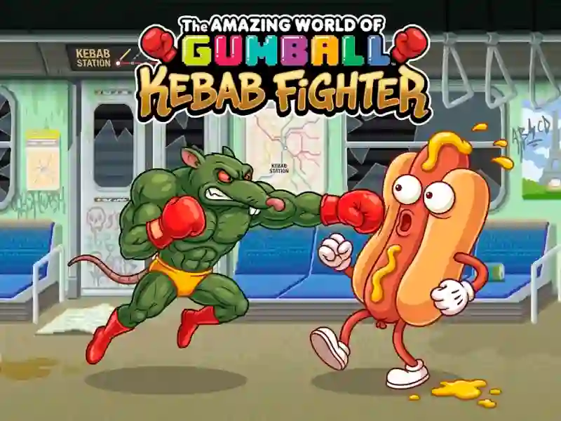 Gêm The Amazing World of Gumball Kebab Fighter ar-lein