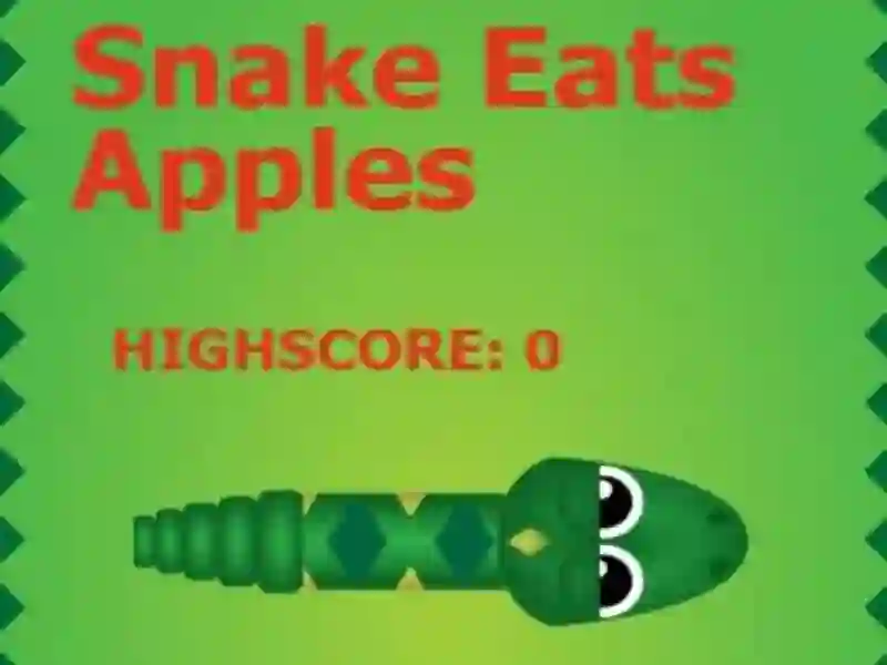 Gêm Snake Eats Apples ar-lein
