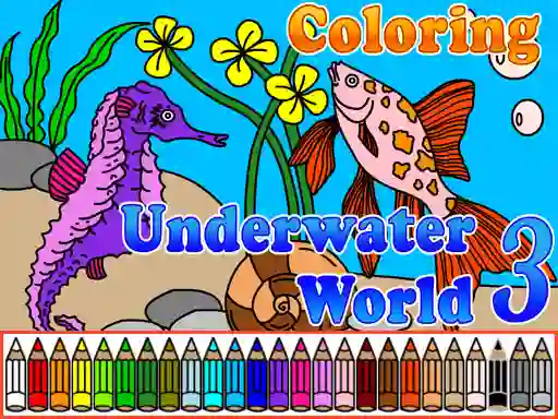Gêm Сoloring Underwater World 3 ar-lein