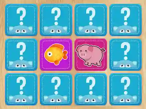 Gêm Find A Pair Animals ar-lein