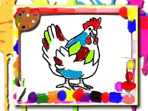 Gêm Chicken Coloring Book ar-lein