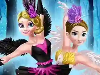 Gêm Ellie and Annie Black Swan and White Swan ar-lein