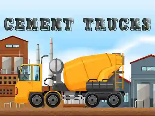 Gêm Cement Trucks Hidden Objects ar-lein