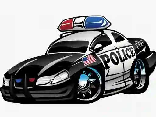 Gêm Police Cars Memory ar-lein