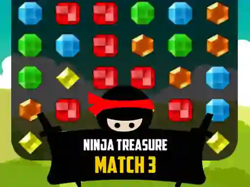 Gêm Ninja Treasure Match 3 ar-lein