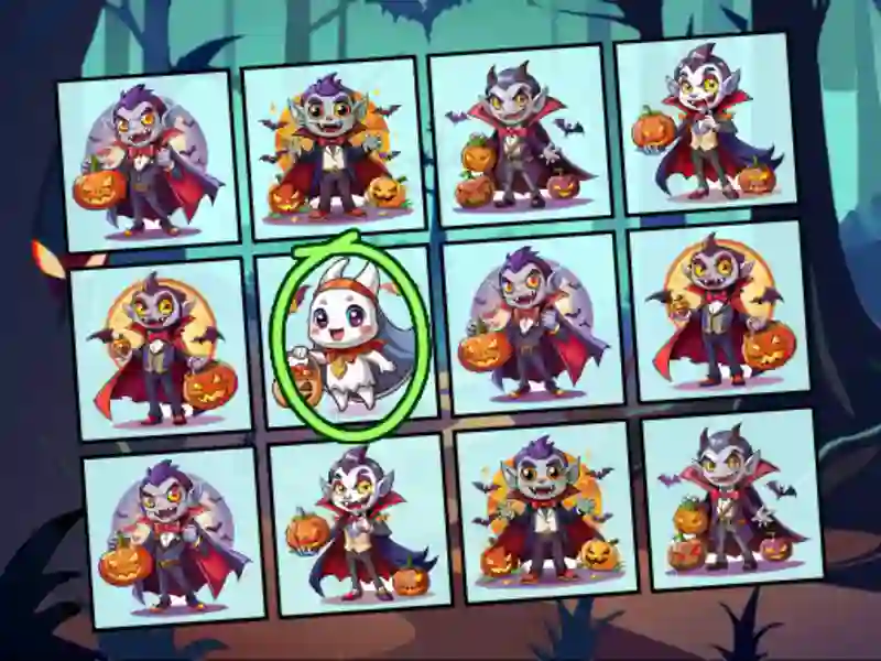Gêm Spot the Unique Halloween ar-lein