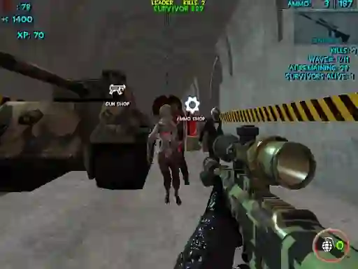 Gêm Zombie Apocalypse Bunker Survival Z ar-lein