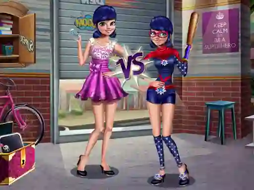 Gêm Princess vs Superhero ar-lein