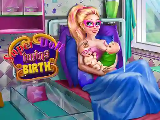 Gêm Super Doll Twins Birth ar-lein