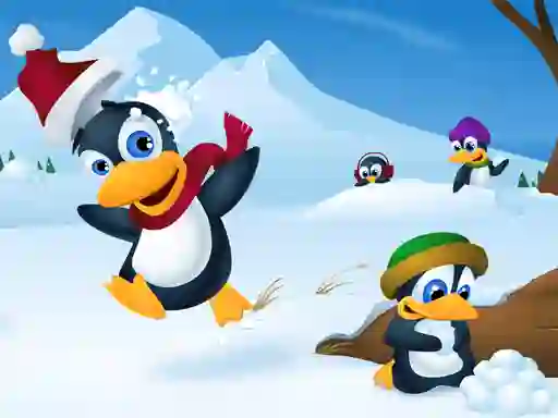 Gêm Cute Penguin Slide ar-lein