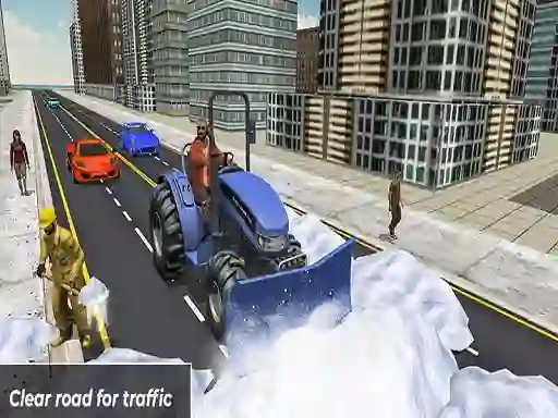 Gêm Grand Snow Clean Road Driving Simulator ar-lein