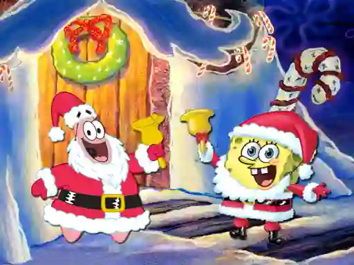Gêm SpongeBob Christmas Jigsaw Puzzle ar-lein