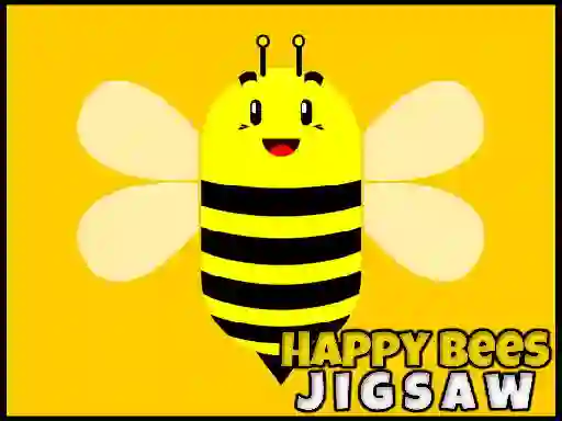 Gêm Happy Bees Jigsaw ar-lein