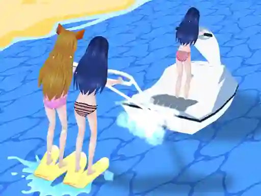 Gêm Girl Surfer 3D ar-lein