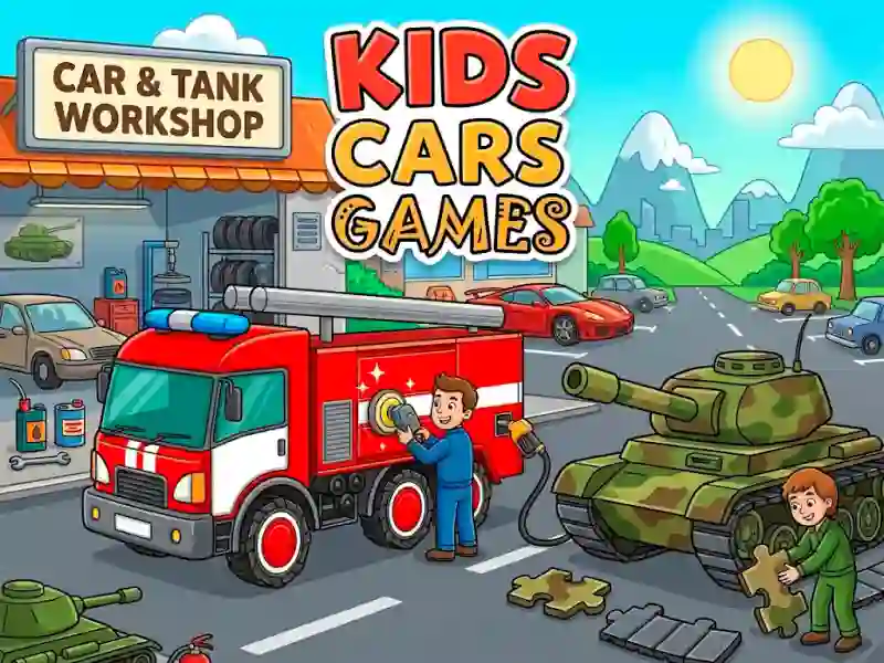 Gêm Kids Cars Games ar-lein