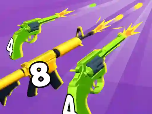 Gêm Merge 2048 Gun Rush ar-lein
