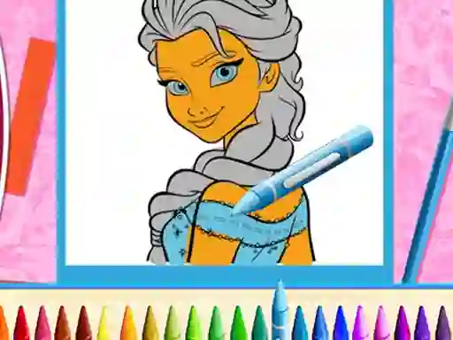 Gêm The Princess Sisters Coloring ar-lein