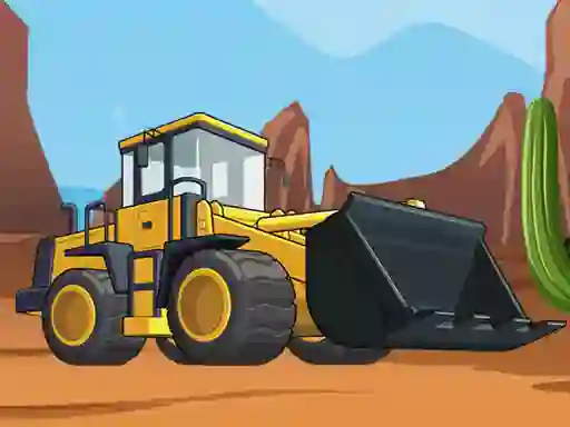 Gêm Bulldozer Jigsaw ar-lein
