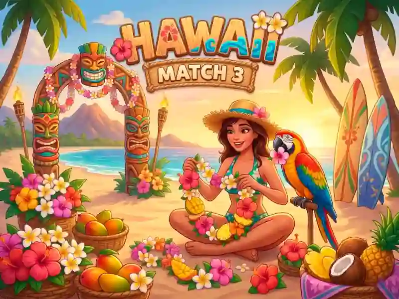 Gêm Hawaii Match 3 ar-lein
