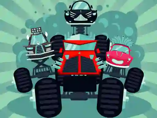 Gêm Crazy Monster Trucks Memory ar-lein