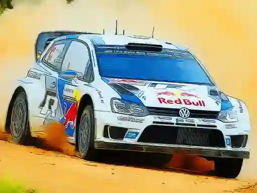 Gêm Rally Car Driving Jigsaw ar-lein