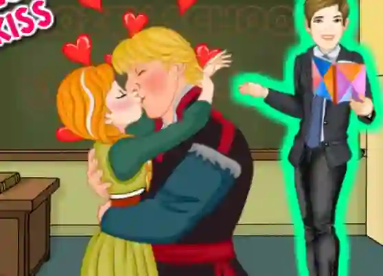 Gêm Ice Princess School Kiss ar-lein