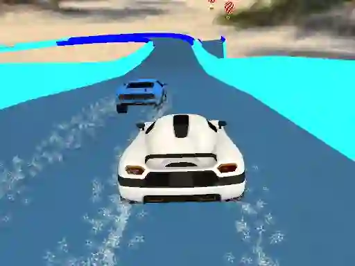 Gêm Water Slide Cars ar-lein