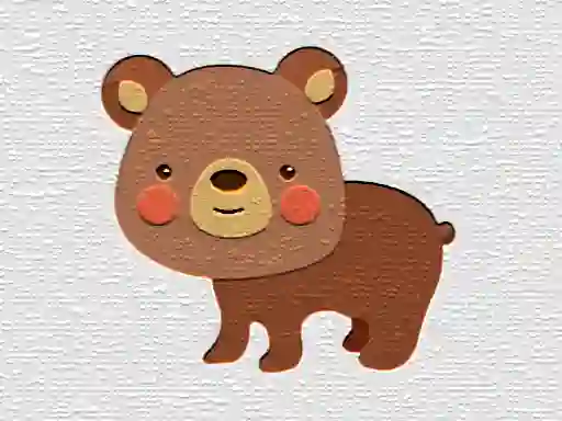 Gêm Cartoon Bear Puzzle ar-lein