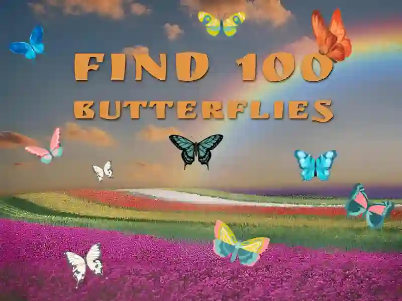 Gêm Find 100 butterflies ar-lein