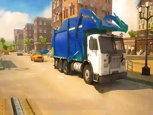 Gêm Road Garbage Dump Truck Driver ar-lein