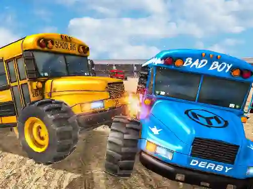Gêm School Bus Demolition Derby ar-lein